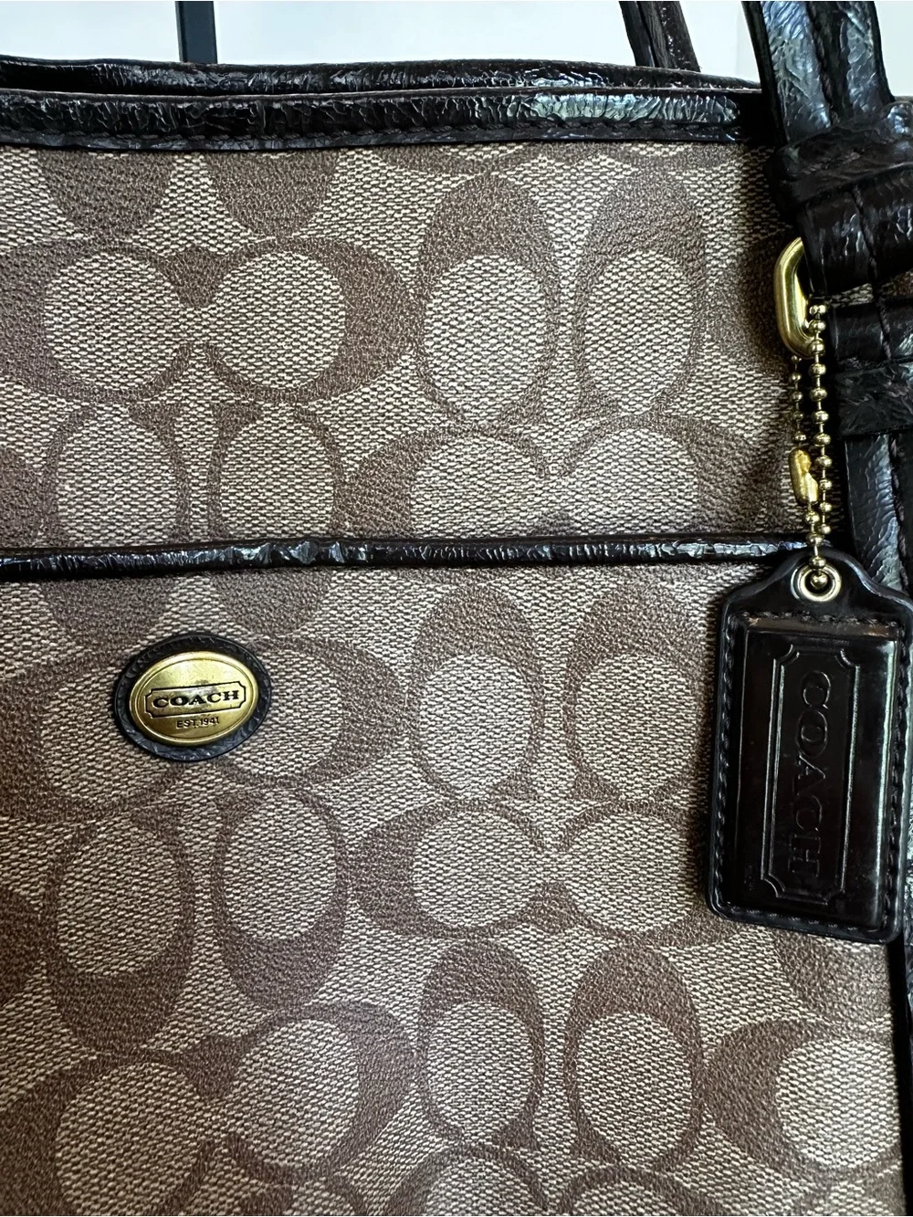 COACH Peyton Signature Pocket Tote